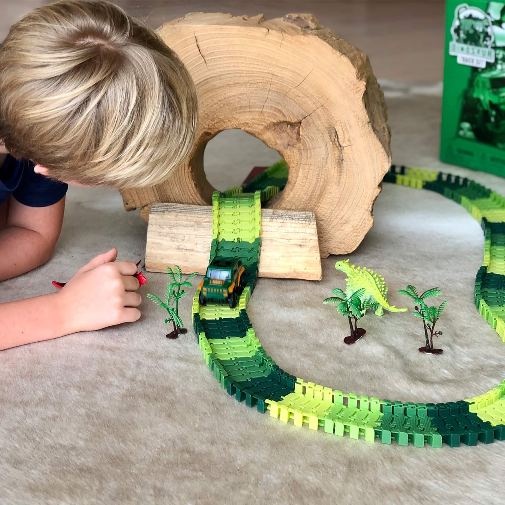 The Bubble Factory Dinosaur Flexible Track Set